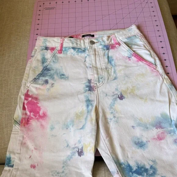 Sky-Dye (Tie Dye / Watercolor) Cargo Pants (Wild Fable Size 6) - Picture 3 of 5